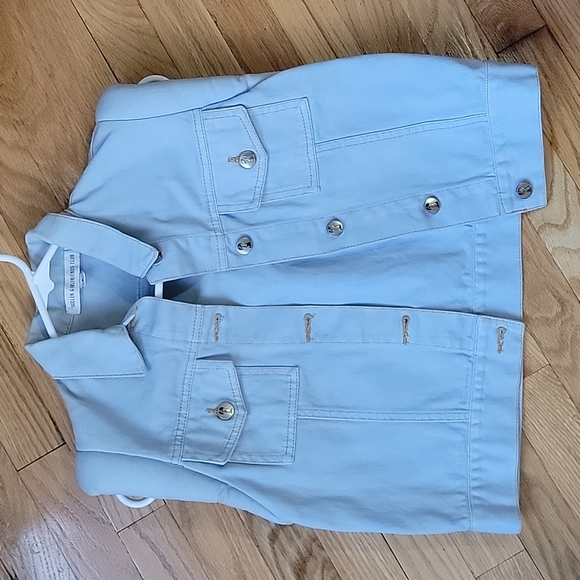 Stolen girlfriends club padded light denim vest size 8 - Picture 1 of 12